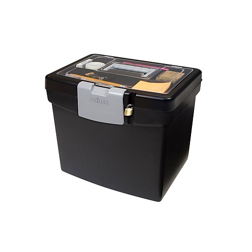 Storex Portable File Box, Letter (STX61504U01C) | Staples