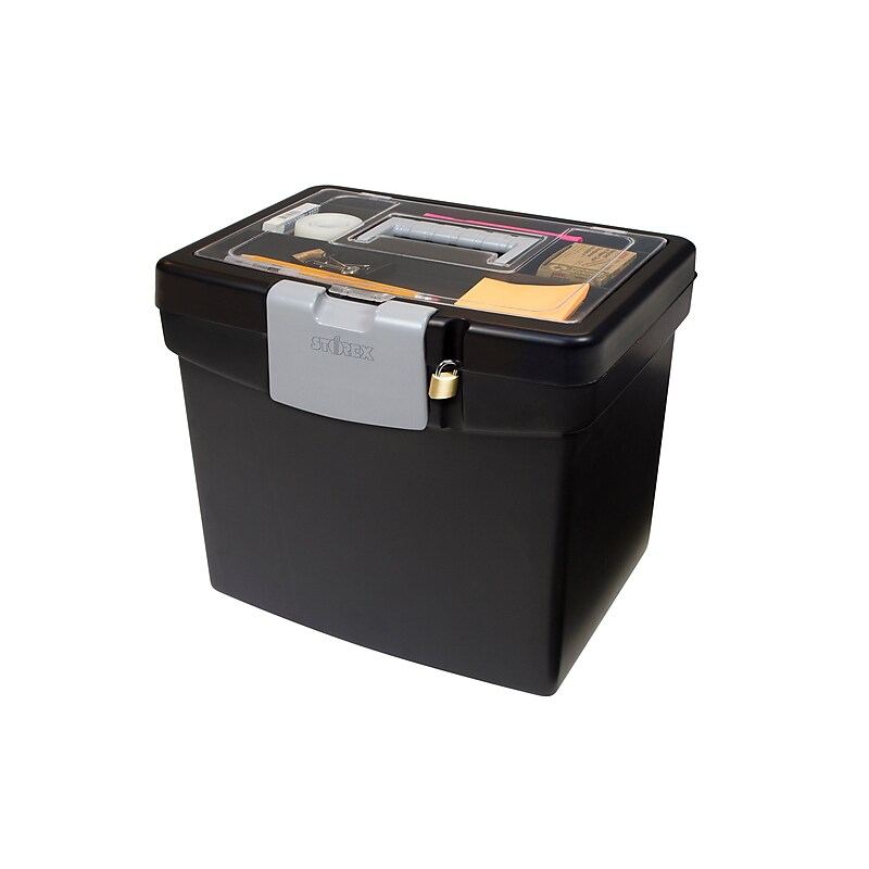 Storex Portable File Box, Letter Size (STX61504U01C) image 1