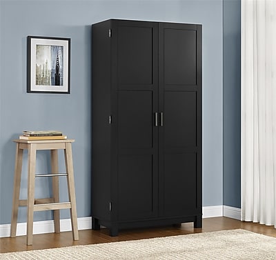 Altra Carver 64 Storage Cabinet, Black/Sonoma Oak ...