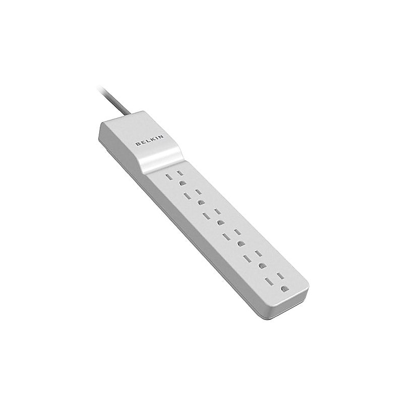 Belkin 6-Outlet Home/Office Surge Protector, 10' Cord, 720 Joules, White (BE106000-10) image 1