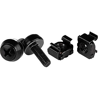 StarTech Screws and Cage Nut, Black, 50/Pack (CABSCREWM5B)