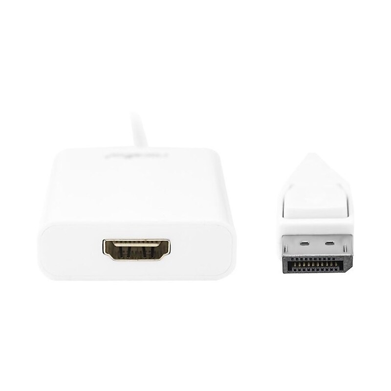Rocstor (Y10A101-W1) DisplayPort/HDMI Male/Female Digital Audio/Video Adapter, White image 1