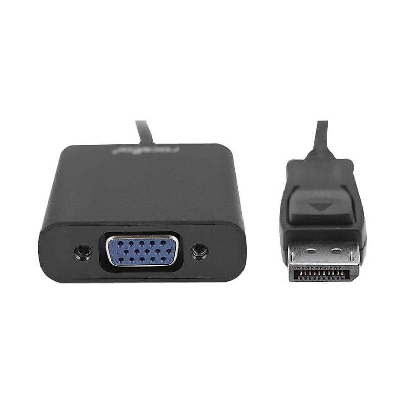 Rocstor (Y10A102-B1) 5.9" DisplayPort/HD-15 VGA Male/Female Video Cable, Black image 1