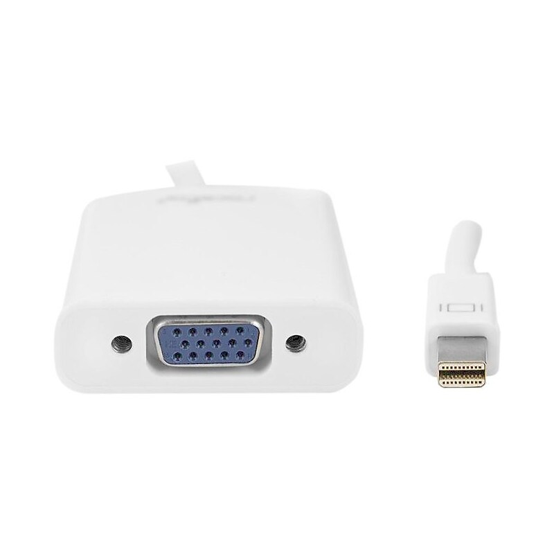 Rocstor (Y10A104-W1) 5.9" Mini DisplayPort/HD-15 VGA Male/Female Video Cable, White image 1