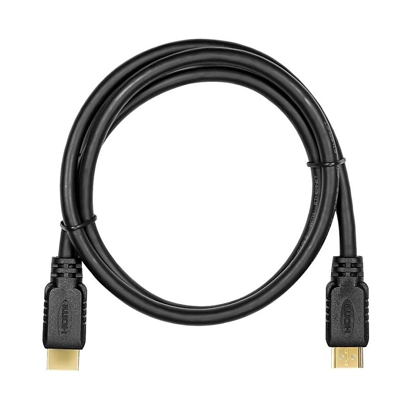 Rocstor Y10C106-B1 3.3' HDMI 4K Audio/Video Cable, Black image 1