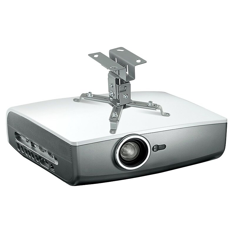 Mount-It! Projector Ceiling Mount for Epson, Optoma, Benq, ViewSonic LCD/DLP Projectors, Silver (MI-605) image 1