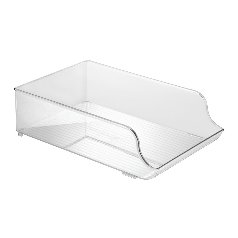 InterDesign Refrigerator Water Bottle Holder, Storage Organizer for Kitchen, Clear (72730) image 1