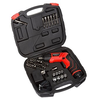 Stalwart 45 Piece 3.6v LED Rechargeable Pivoting Cordless Screwdriver Set (M550011)