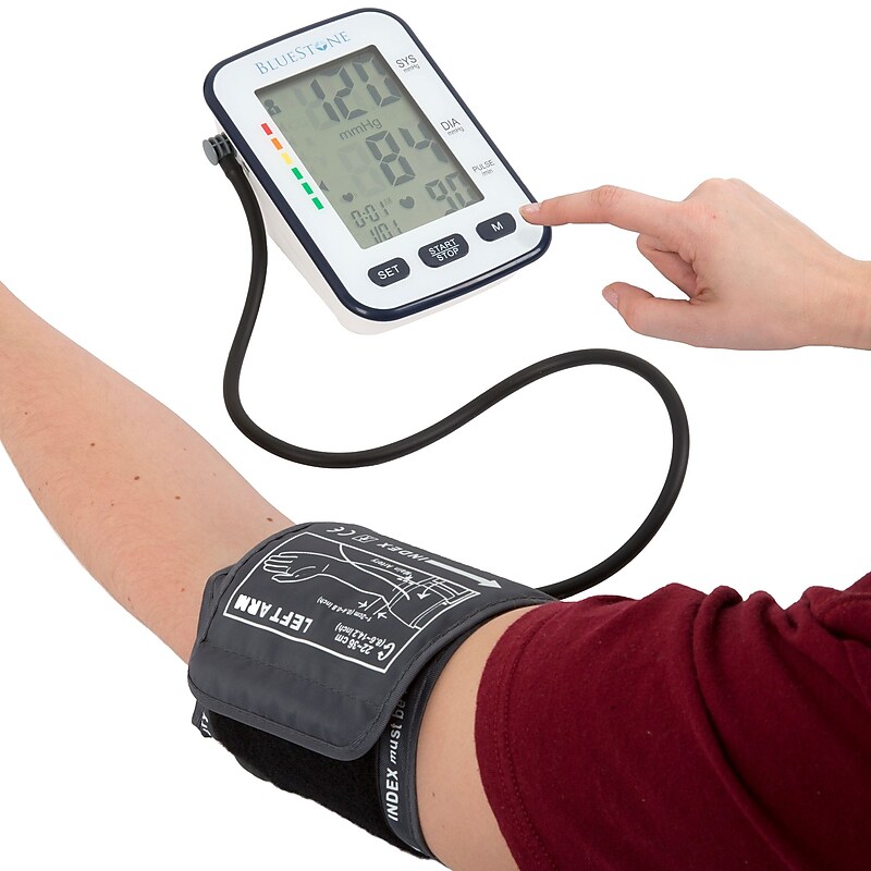 Bluestone Arm Blood Pressure Monitor, Gray/White (80-5101) image 1