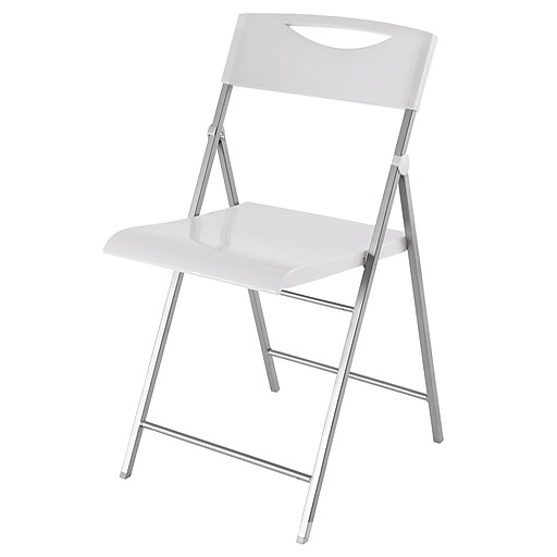 Alba CPSMILEBC Smile Folding Chair, 2/Set, White at Staples