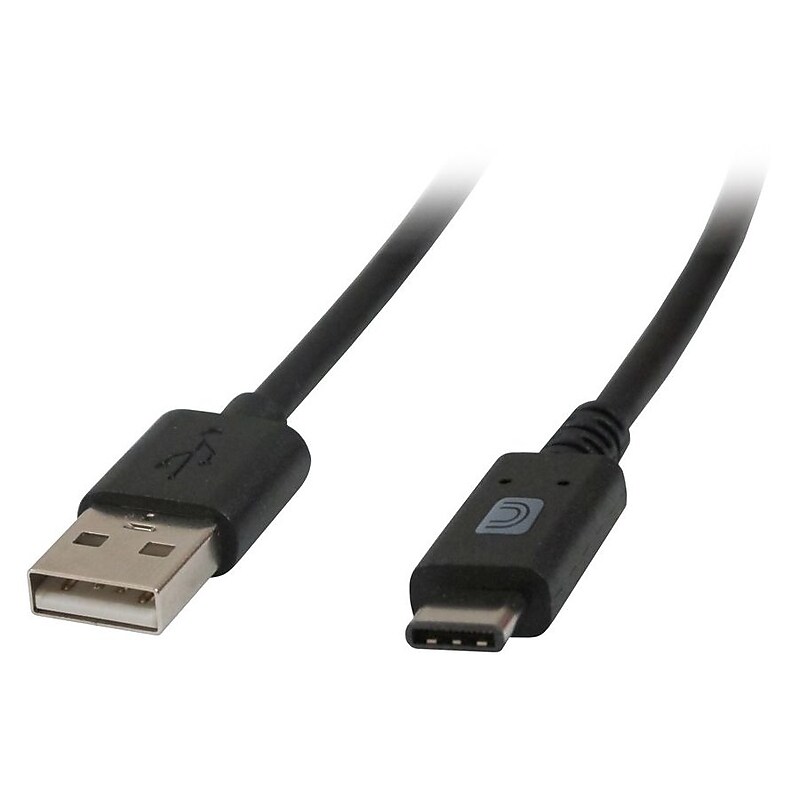 Comprehensive® 3' USB 2.0 Type C to Type A Male/Male Data Transfer Cable, Black (USB2-CA-3ST) image 1