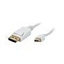 Comprehensive® MDP-DISP-6ST 6' Mini DisplayPort/DisplayPort Male/Male Audio/Video Cable, White~#|#~m003543840_sc7