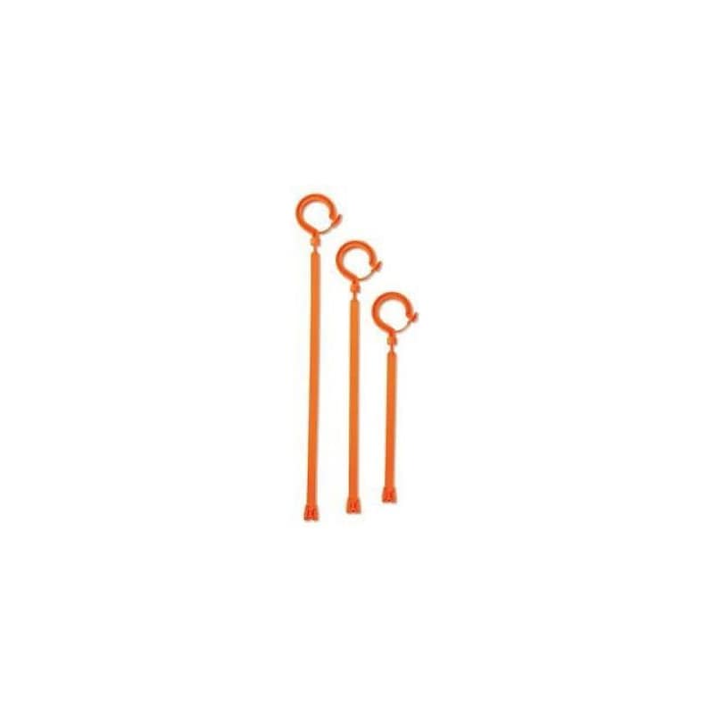 Ergodyne Squids Tie Hook With Large Locking Hook Attachment, 44 lb. Capacity, Hi-Vis Orange, 6/Carton (33402) image 1
