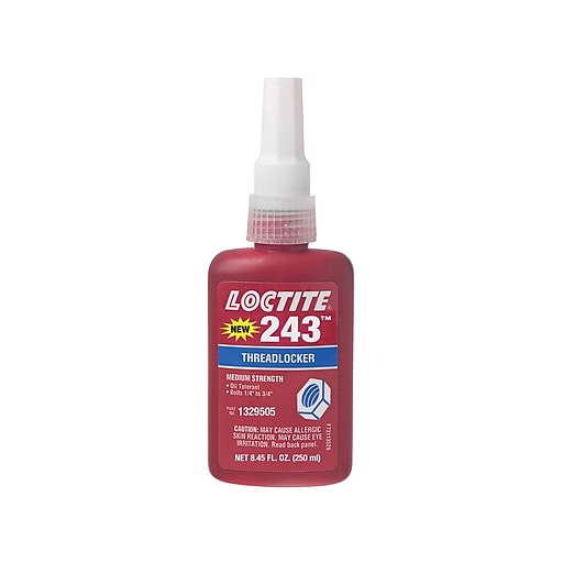 Loctite® 243™ Medium Strength Blue Threadlocker, Blue, 250 mL at Staples