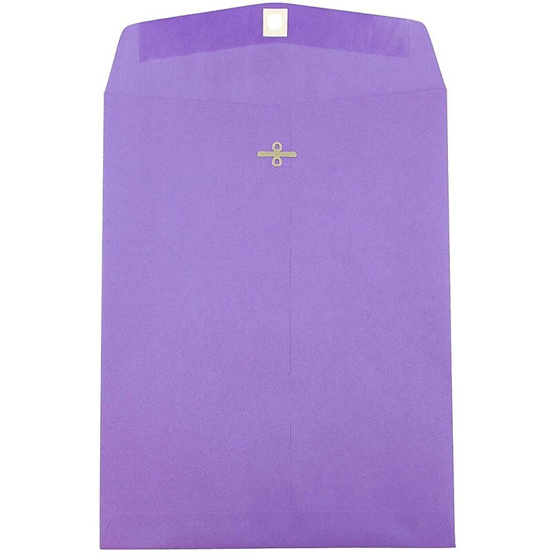 JAM Paper Open End Clasp Catalog Envelope, 9" x 12", Violet, 100/Box (900906767) image 1