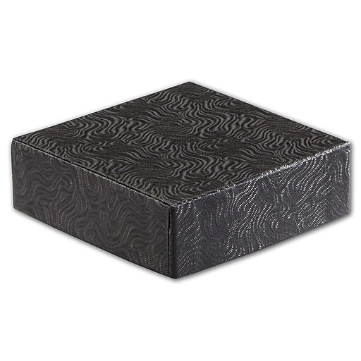 4"W x 4"L Swirl Gift Box Lids, Black, 50/Pack at Staples