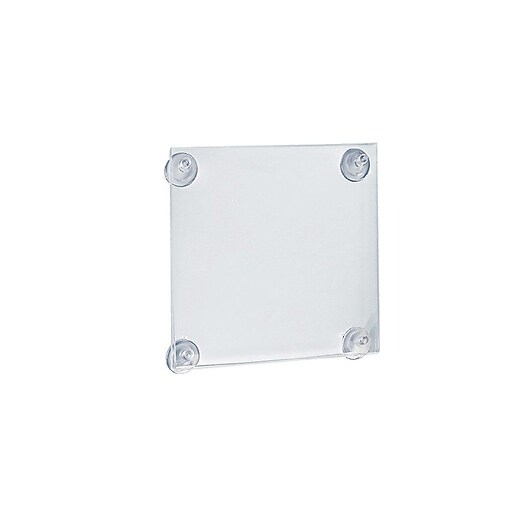 Azar Acrylic Window Mounting Sign Holder with Suction Cups, Clear