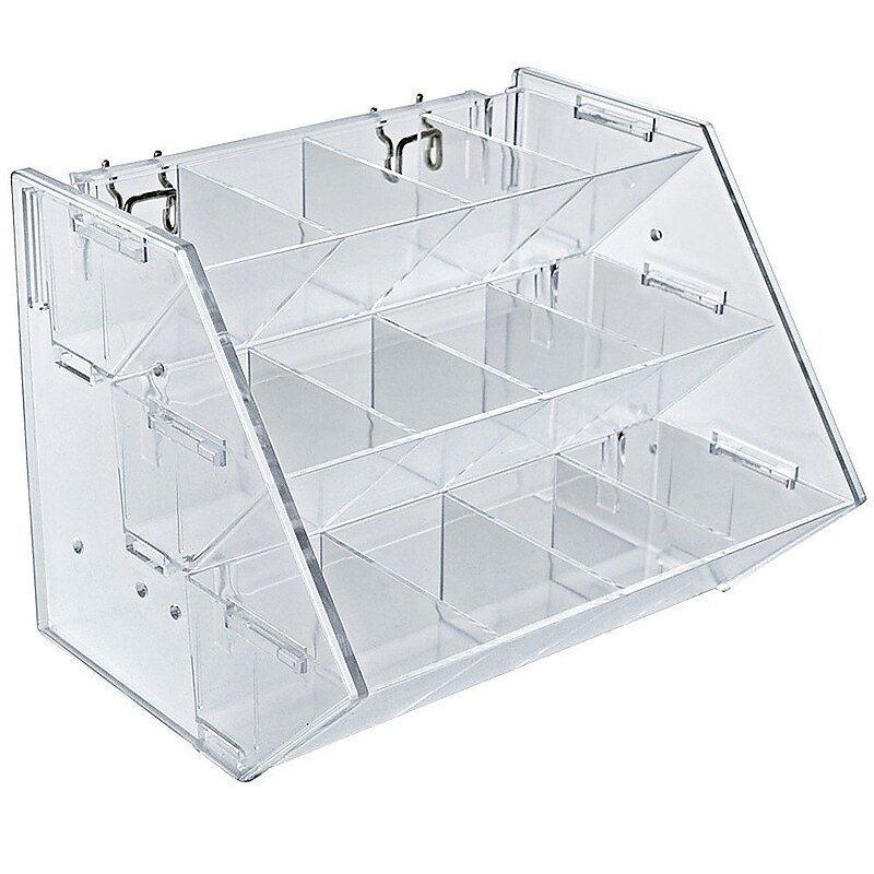 Azar Displays 9" x 11 1/4" Pegboard Trays, Clear (223012) image 1