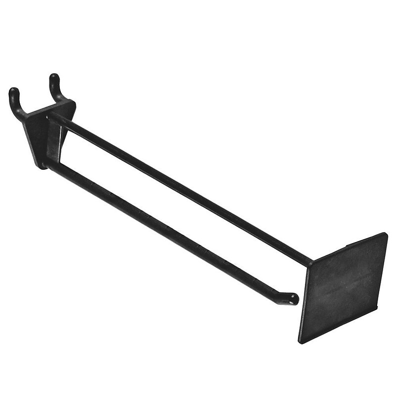 Azar® 8" Glass Filled Nylon Pegboard Scan Hooks, Black, 50/Set image 1