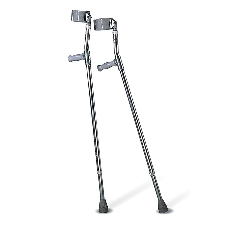 Medline Crutch XL Super Replacement Tips 7 - 8", Gray, 6/Carton (MDS80265W) image 1