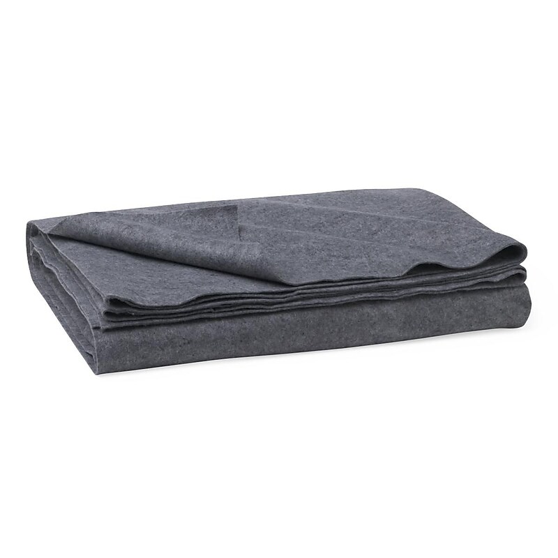 Medline Polyester/Cellulose Emergency Blankets, Gray, 80" L x 40" W, 10/Pack image 1
