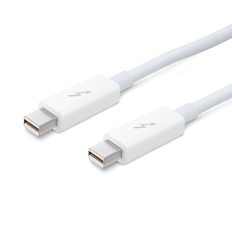 Apple Thunderbolt Cable, Mini DisplayPort (M) to Mini DisplayPort (M), 6.6 ft, White (MD861LL/A) image 1