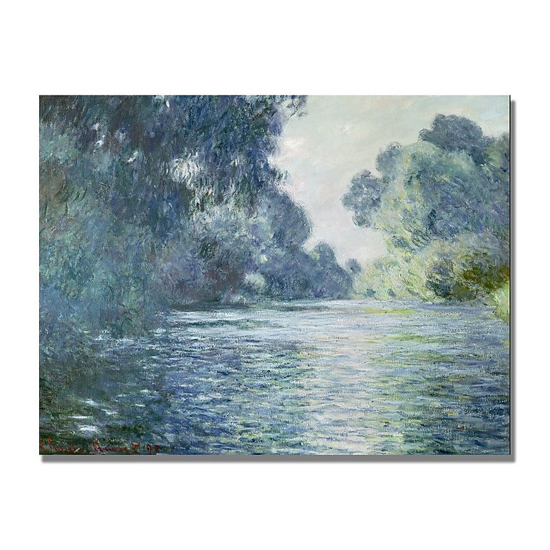 Trademark Global Claude Monet "Branch of the Seine near Giverny" Canvas Art, 18" x 24" image 1