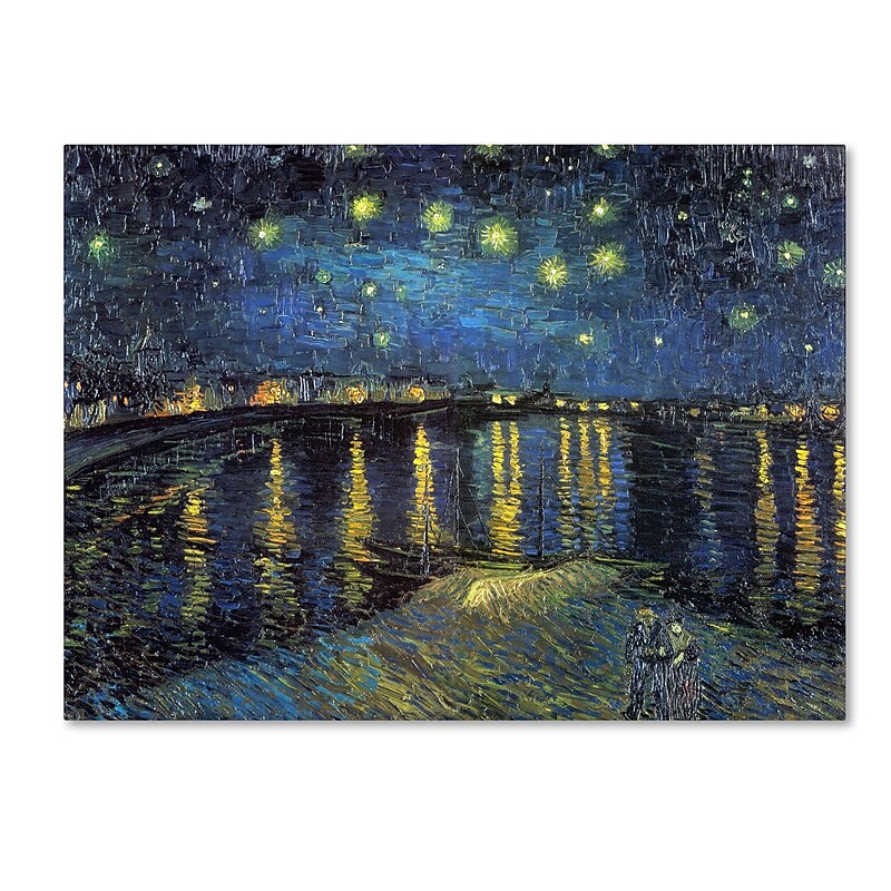 Trademark Global Vincent van Gogh "A Starry Night Over the Rhone" Canvas Art, 24" x 32" image 1