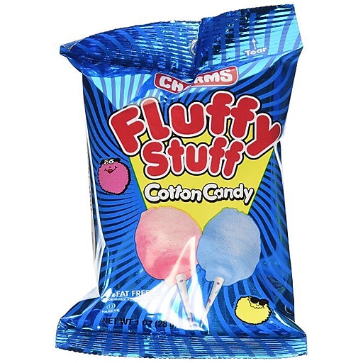 Charms Fluffy Stuff Fruit Cotton Candy, 1 oz, 12/Box (209-00127