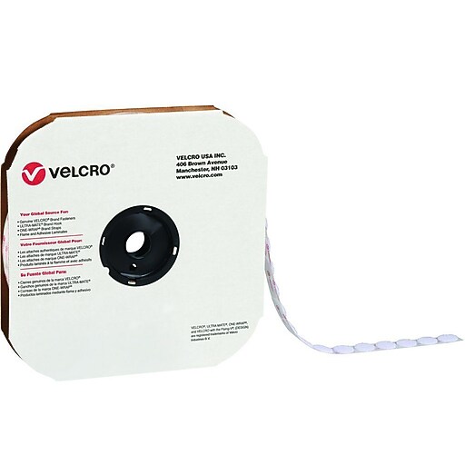 Velcro Loop Only Round Dots 7/8" Dia. Sticky Back Hook & Loop Fastener