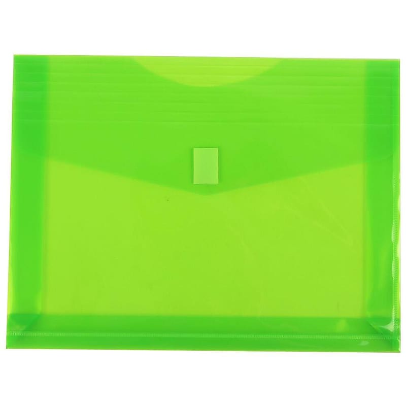 JAM Paper Standard Plastic Document File, Letter, Lime Green, 12/Pack (218V2LI) image 1