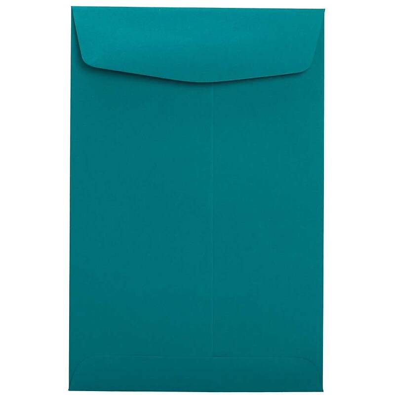 LUX 9" x 12" 70lbs. Open End Envelopes, Teal Blue, 50/Pack image 1