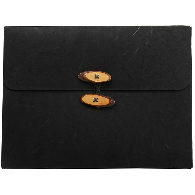 JAM Paper Portfolio Case with Drawstring Closure, Black (371680) image 1