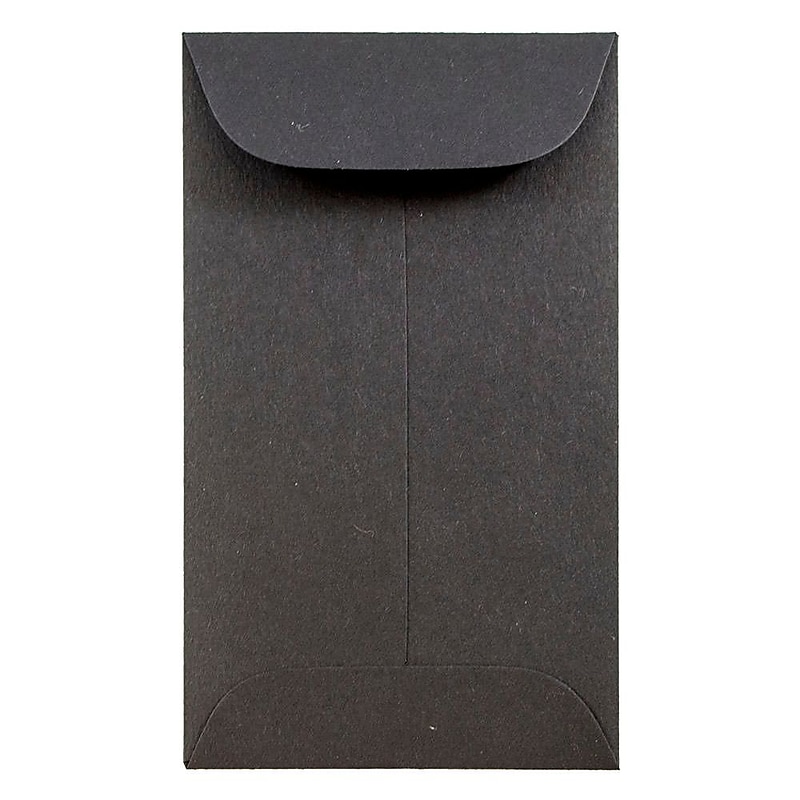 JAM Paper #3 Coin Business Envelopes, 2.5 x 4.25, Black, 100/Pack (356730544B) image 1