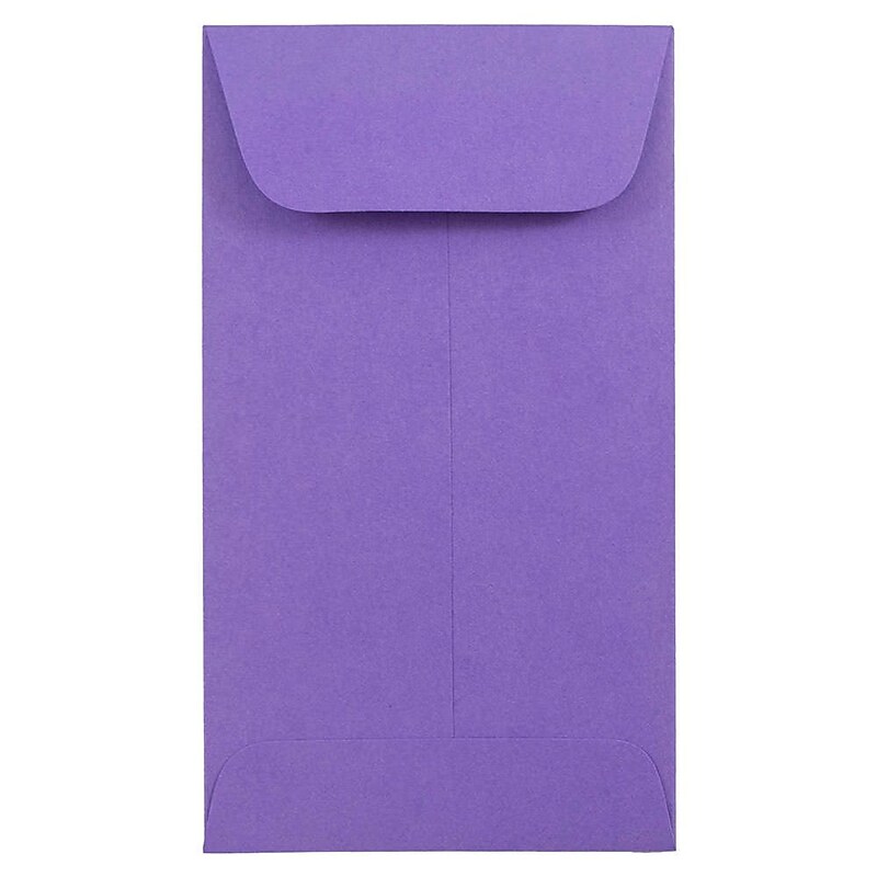 JAM Paper #5.5 Coin Business Colored Envelopes, 3.125 x 5.5, Violet Purple Recycled, 25/Pack (356730550) image 1