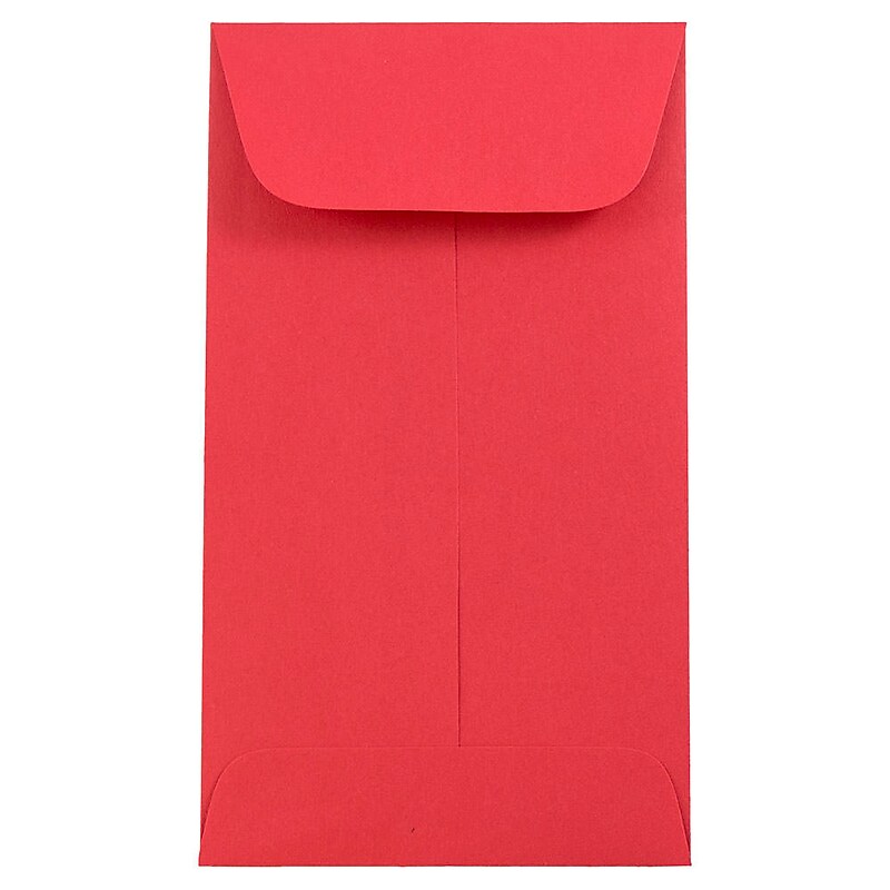 JAM Paper #5.5 Coin Business Colored Envelopes, 3.125 x 5.5, Red Recycled, Bulk 1000/Carton (356730551C) image 1