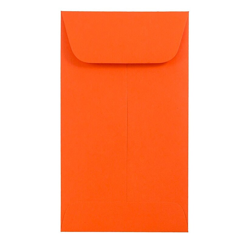 JAM Paper #5.5 Coin Business Colored Envelopes, 3.125 x 5.5, Orange Recycled, Bulk 1000/Carton (356730548C) image 1