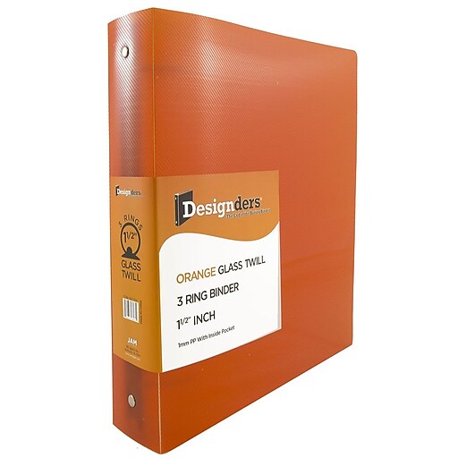 Shop Staples for JAM Paper® Plastic 3 Ring Binder, 1.5 Inch, Orange
