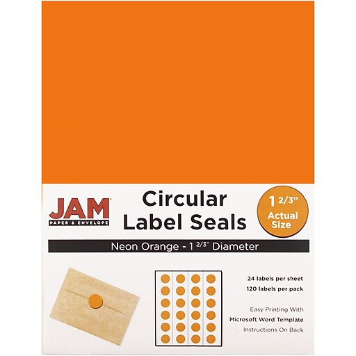 Shop Staples for JAM Paper® Round Circle Label Sticker Seals, 1 2/3