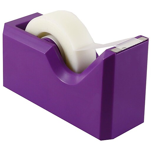 JAM Paper Colorful Desktop Tape Dispenser, Purple (338PU) Staples