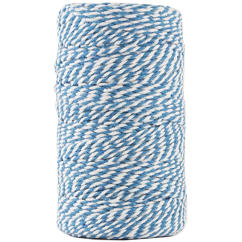JAM Paper Twine, 327 ft., White/Blue (349530307) image 1