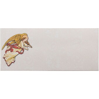 JAM Paper® #10 Business Christmas Envelopes, 4.125 x 9.5, Angel Design, 25/Pack (52692702931)