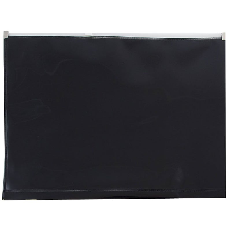 JAM Paper Standard Plastic Document File, Letter, Black, 12/Pack (218Z1BL) image 1