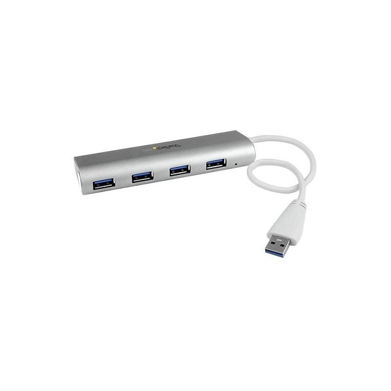 StarTech ST43004UA 4-Port USB 3.0 Hub, Silver image 1