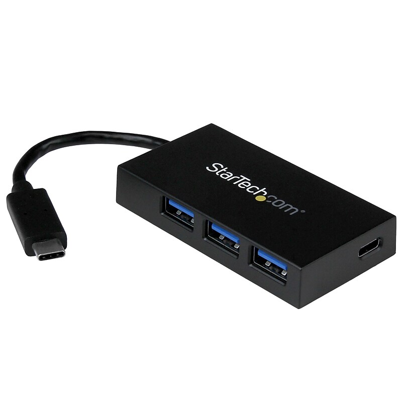 StarTech 4-Port USB-C Hub, Black (HB30C3A1CFB) image 1