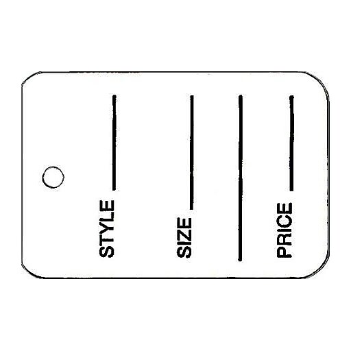 Small Strung All Purpose Tag, White, 1 1/4" x 1 7/8" at Staples