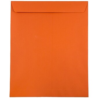 JAM Paper® 10 x 13 Open End Catalog Colored Envelopes, Orange Recycled, 10/Pack (87766B)