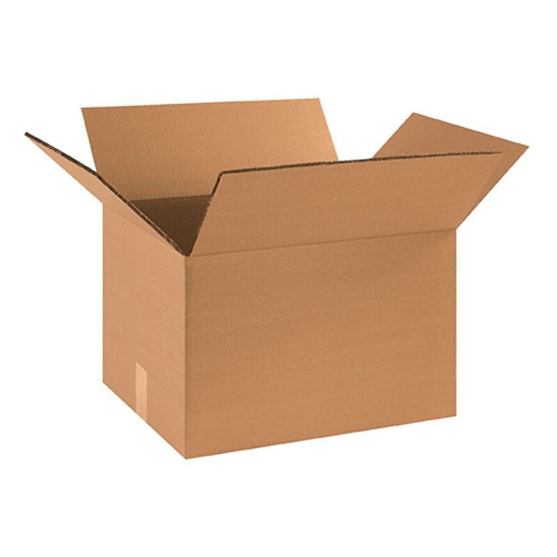 18" x 14" x 12" Shipping Boxes, 48 ECT, Brown, 15/Bundle (HD181412DW) image 1