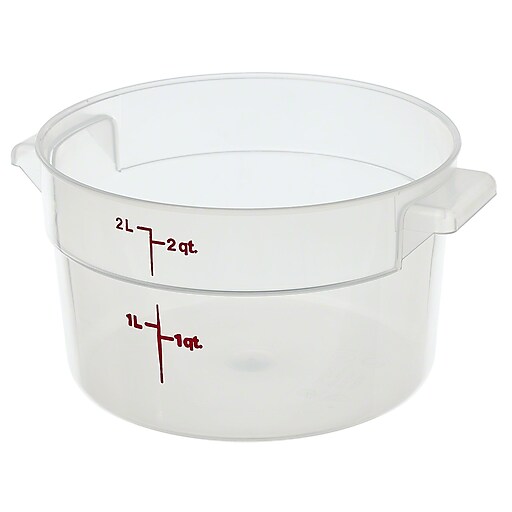 Cambro 2 Quart Translucent Round Clear Storage Containers With