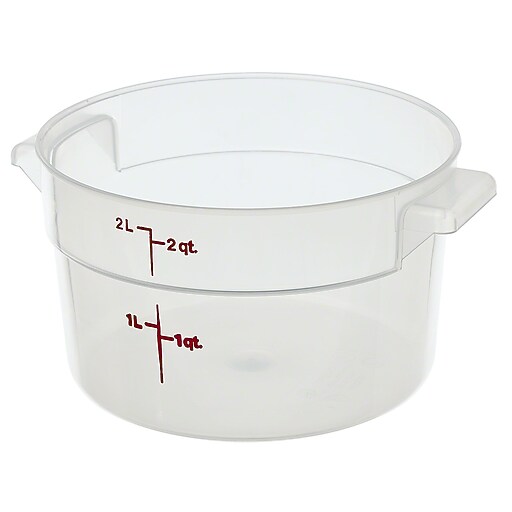 Cambro RFS2PP190, 2 qt Polypropylene Round Food Storage Container Staples